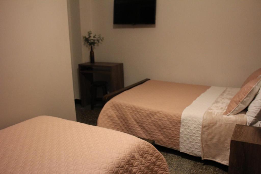 Postel nebo postele na pokoji v ubytování Hotel Plaza El Santuario