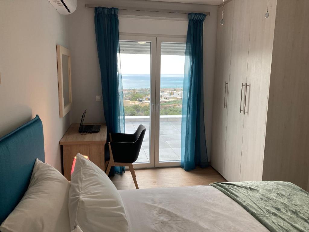 A bed or beds in a room at Zax sea view villas