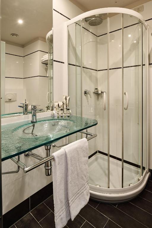 Koupelna v ubytování Hotel Da Vinci