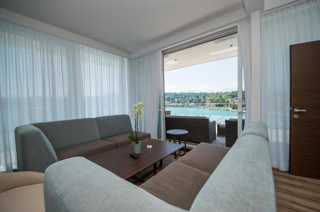 Posezení v ubytování Boutiquehotel Wörthersee - Serviced Apartments