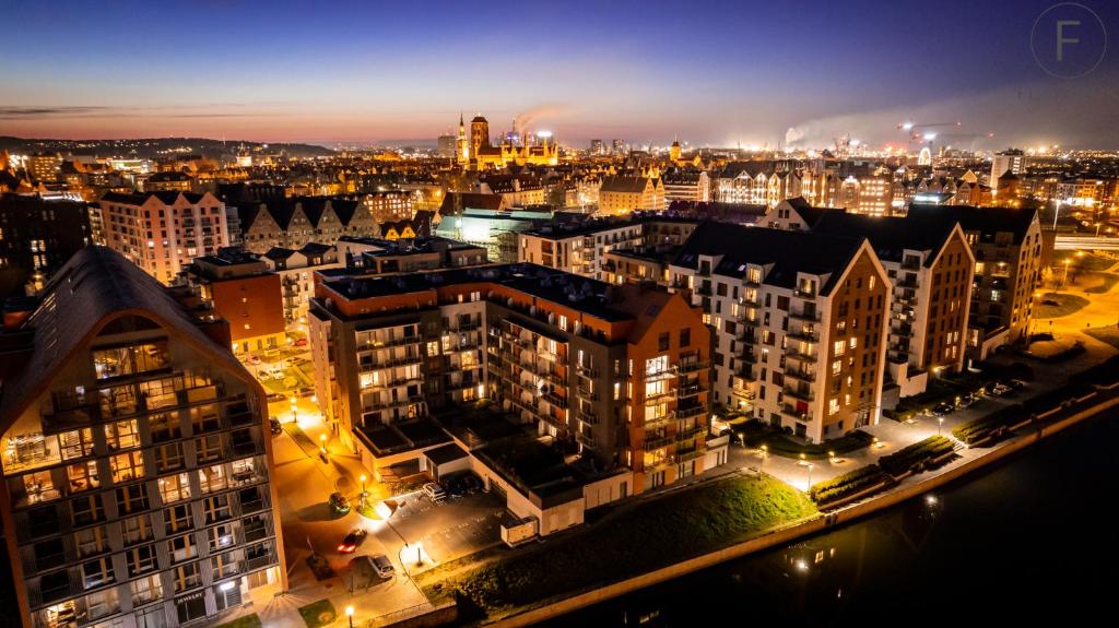 Výhľad na mesto Gdansk alebo výhľad na mesto priamo z apartmánu