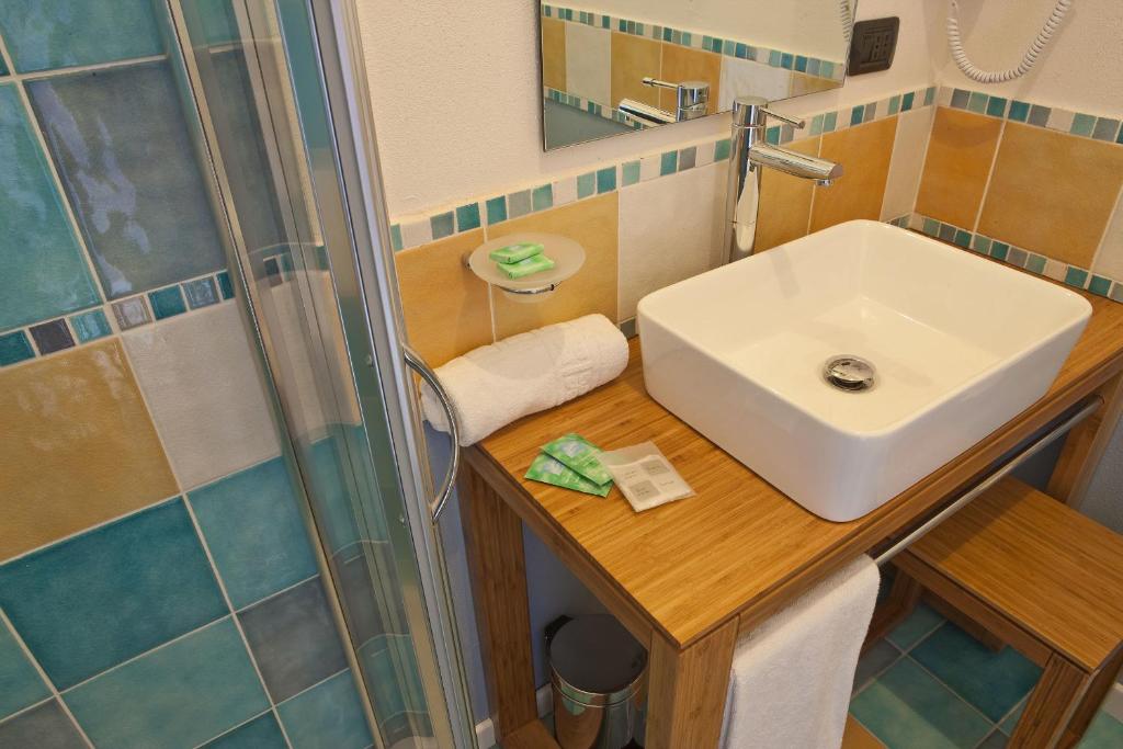 Koupelna v ubytování Hotel Cala Reale