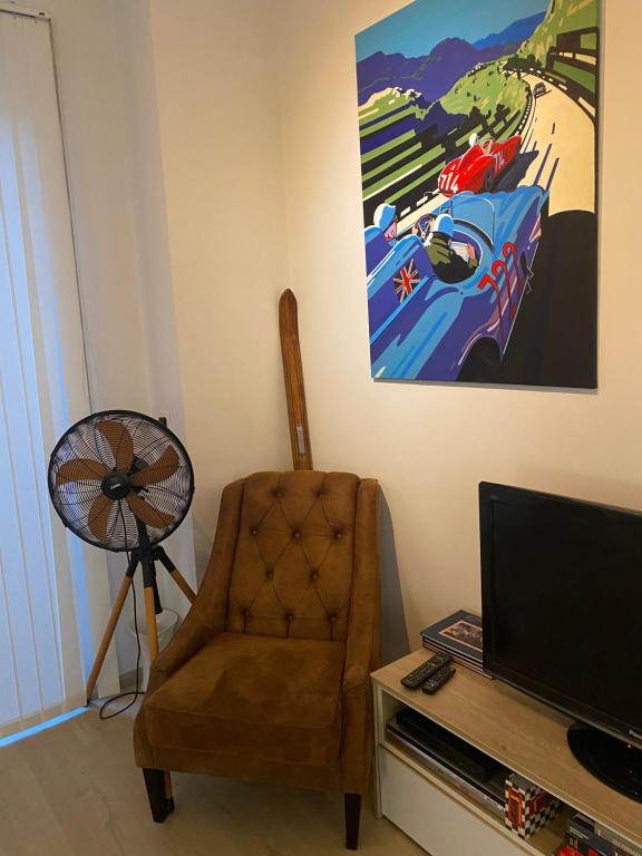 TV a/nebo společenská místnost v ubytování B&B Art and Sleep