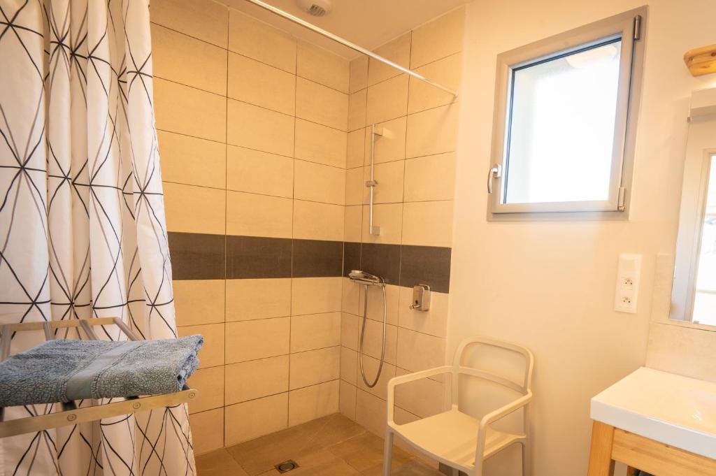 Koupelna v ubytování Gite Le Rucher