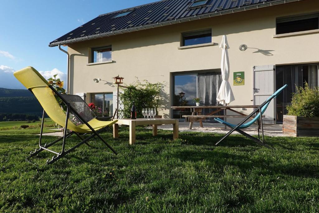 Zahrada ubytování Gite Le Rucher