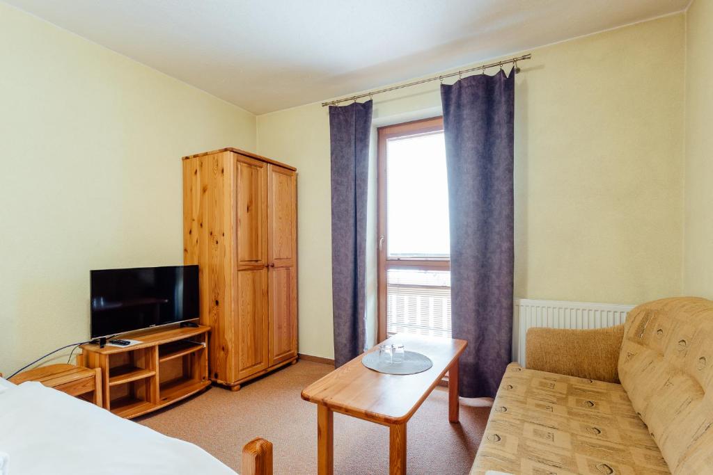 TV a/nebo společenská místnost v ubytování Orava Hotel