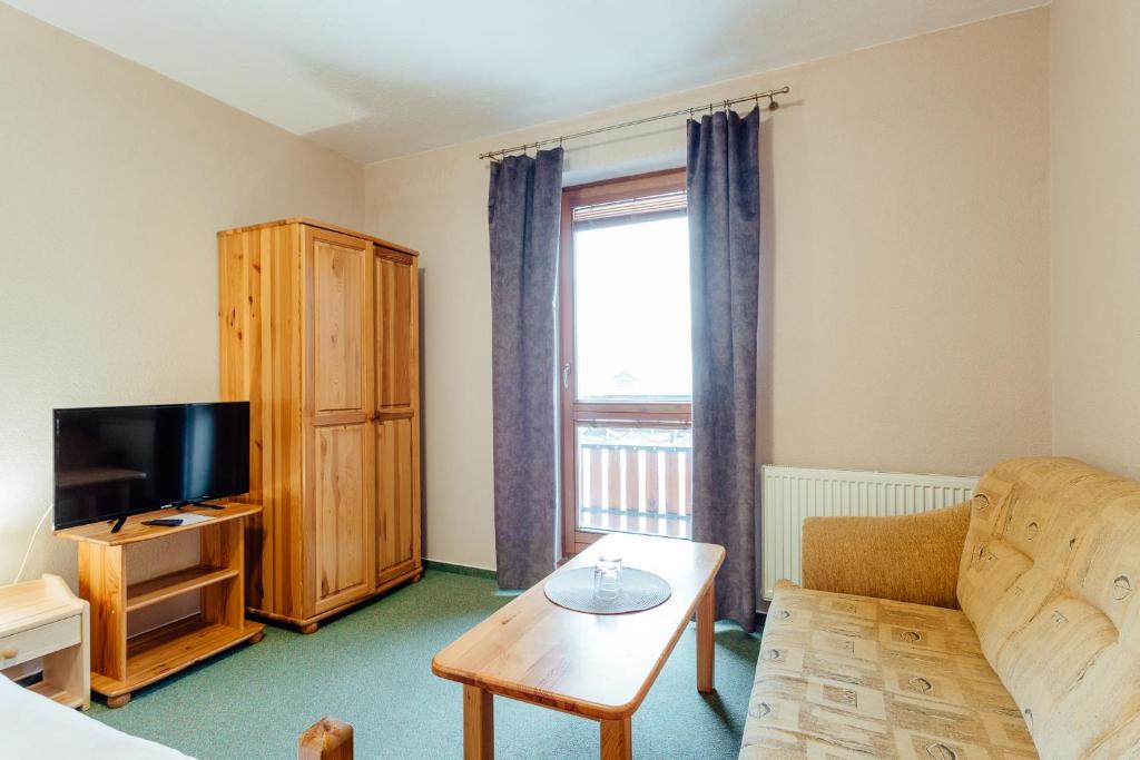 TV a/nebo společenská místnost v ubytování Orava Hotel