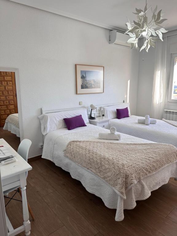 Postel nebo postele na pokoji v ubytování Hotel Consuegra
