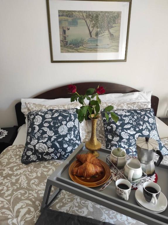 Postel nebo postele na pokoji v ubytování Apartmani Gruzdovo
