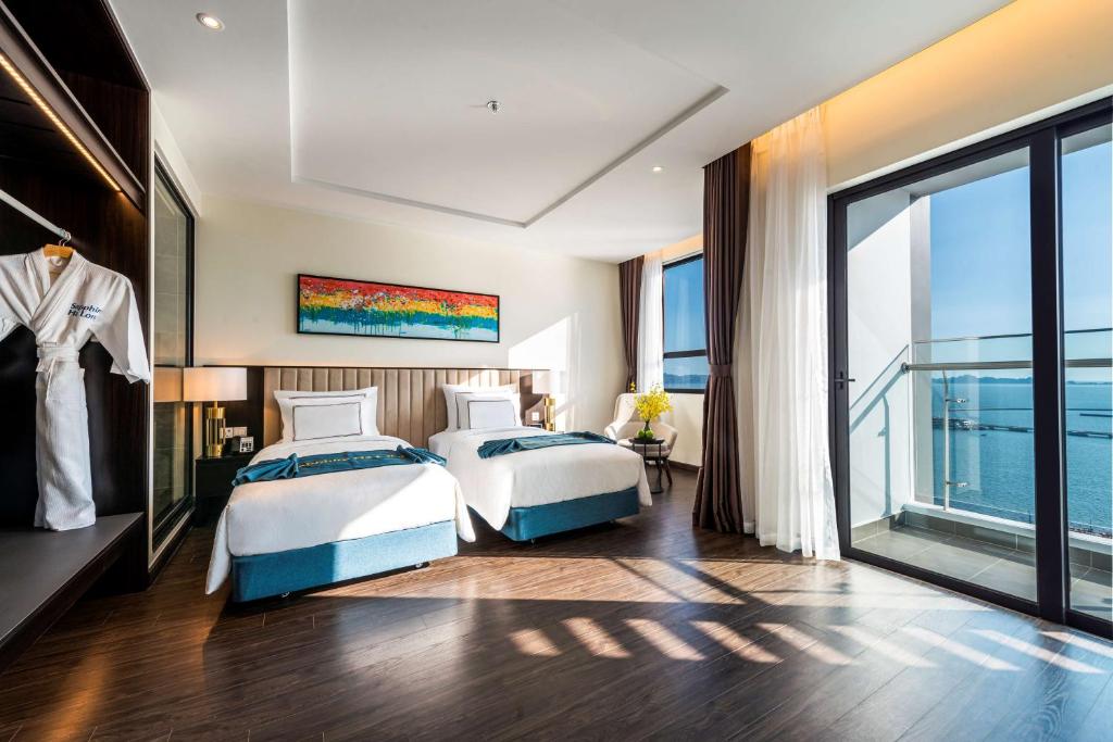 Best Western Premier Sapphire Ha Long - Premier Twin床，不吸烟的海湾景观