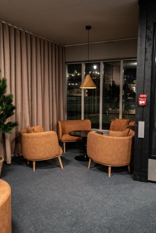 Гостиная зона в Mysig Lägenhet mitt på Sälfjällstorget