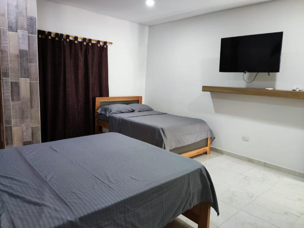 TV a/nebo společenská místnost v ubytování zara's apartamento en coveñas