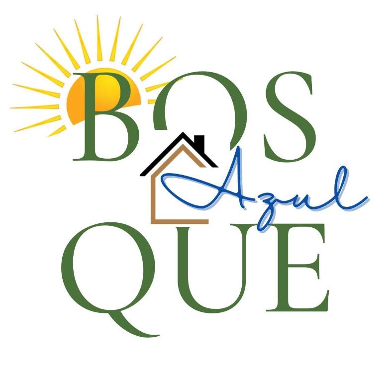 a vector illustration of a sun and a house and the wordsbs just be at Bosque Azul de Osa in Rancho Quemado