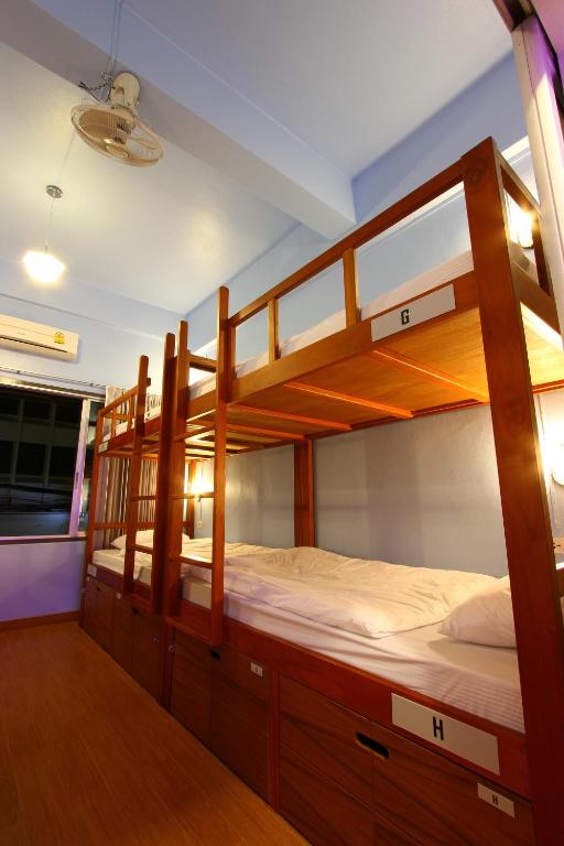 Postel nebo postele na pokoji v ubytování Pak-Up Hostel