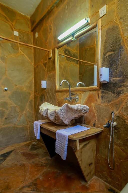 Koupelna v ubytování Ziwa Beach Resort