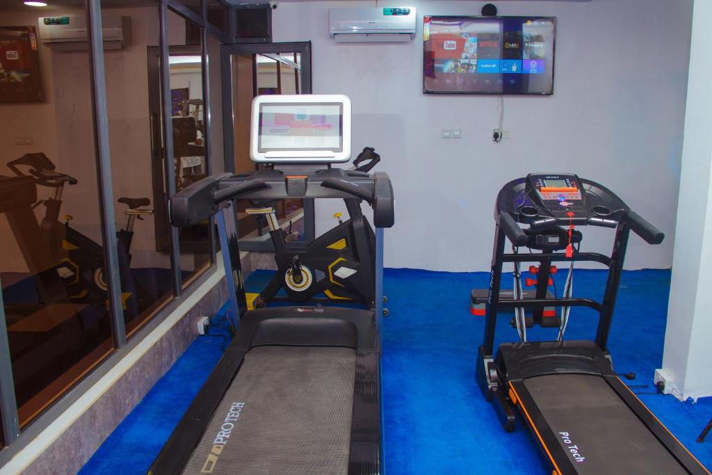Fitness centrum a/nebo fitness zařízení v ubytování Go2Hotel45