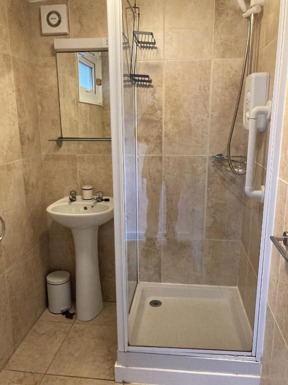 Koupelna v ubytování Whiteshell Chalets