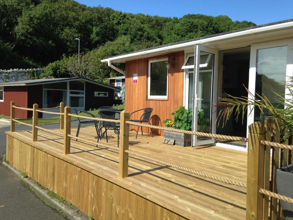 Balkón nebo terasa v ubytování Whiteshell Chalets