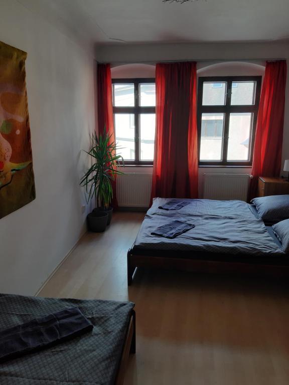 Postel nebo postele na pokoji v ubytování Apartmán Na Kamenu