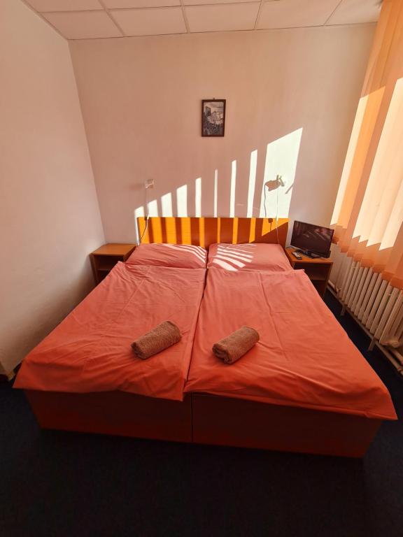 Postel nebo postele na pokoji v ubytování Penzion Olympia