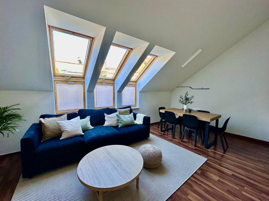 Designer Apartment im Herzen von Fulpmes tesisinde bir oturma alanı