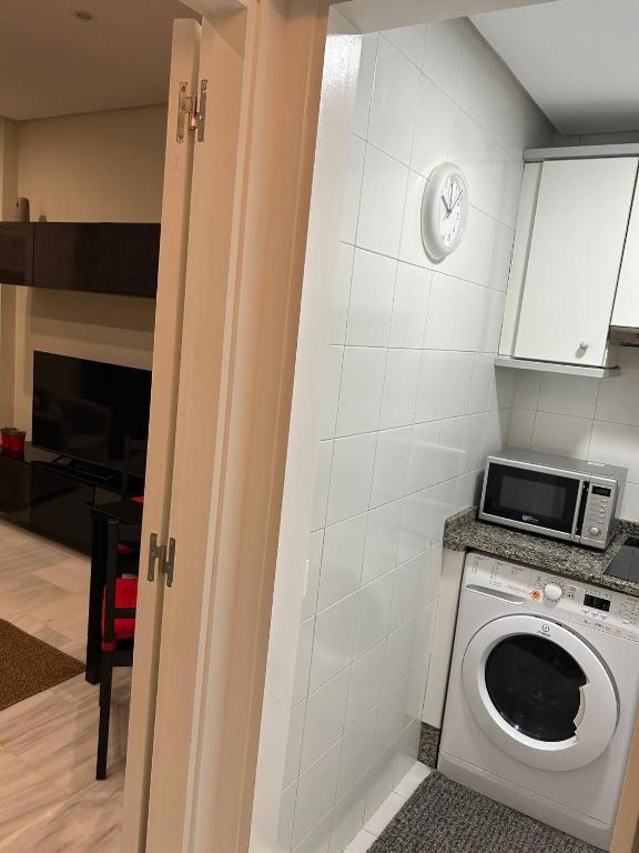 Kuchyň nebo kuchyňský kout v ubytování Apartamento Fibes-Congresos Parking Gratis