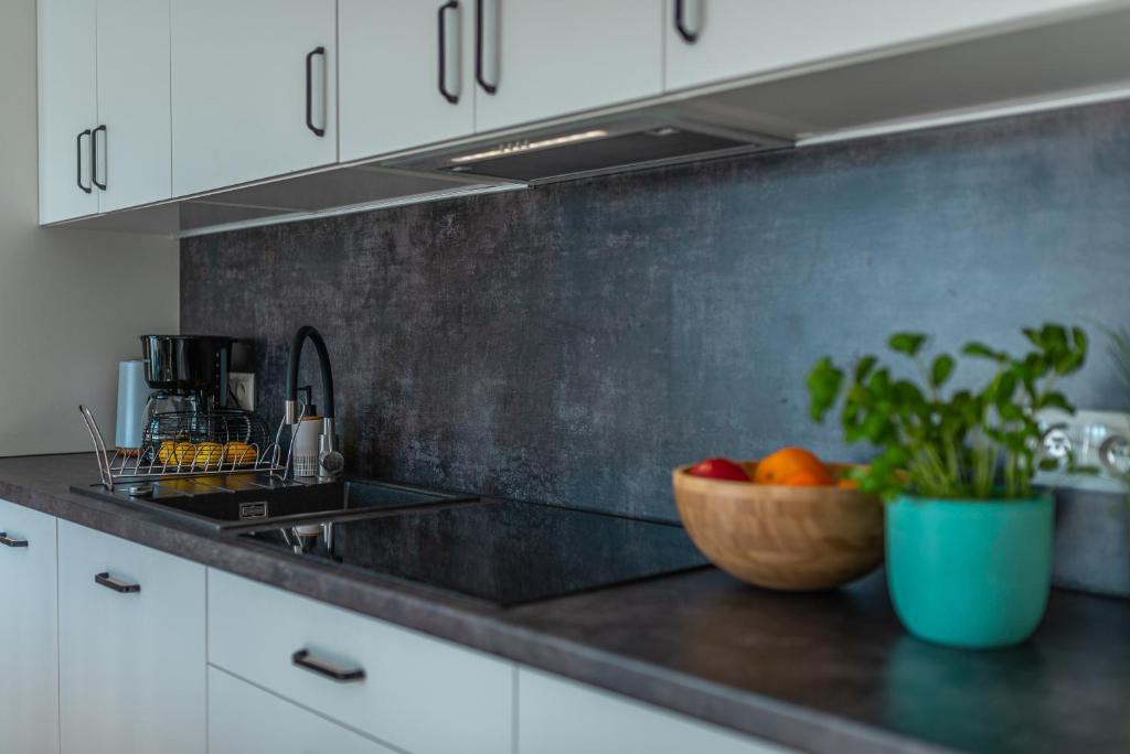 Kuchyňa alebo kuchynka v ubytovaní Apartament Widok 5