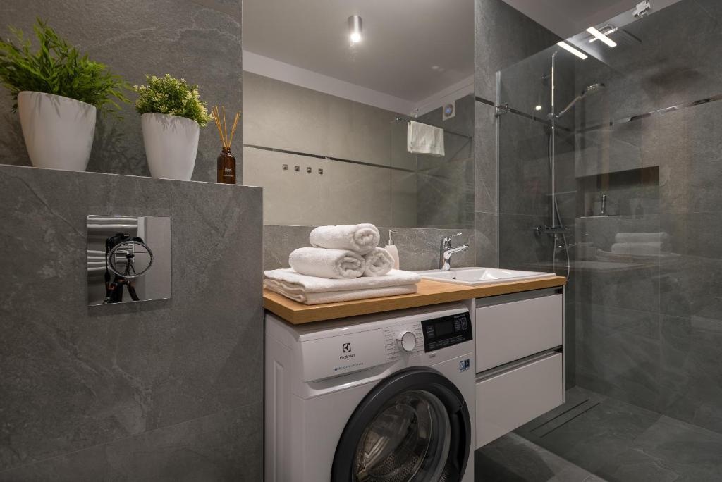 Kúpeľňa v ubytovaní Apartament Widok 5