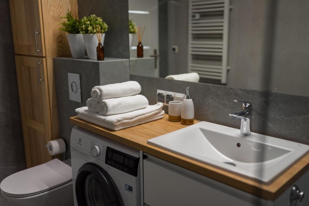 Kúpeľňa v ubytovaní Apartament Widok 5