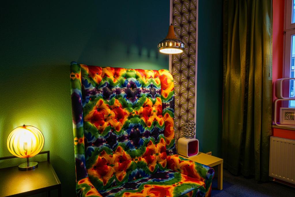 Posezení v ubytování LaLeLu Hostel Dresden