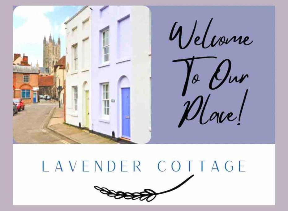 eine Collage von zwei Bildern einer Stadt mit einem Gebäude in der Unterkunft Cheerful 2 Bedroom Cottage in Central Canterbury in Kent