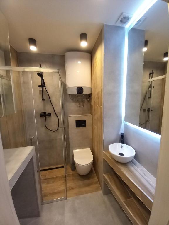 Koupelna v ubytování Blue Mare Apartment u Agi