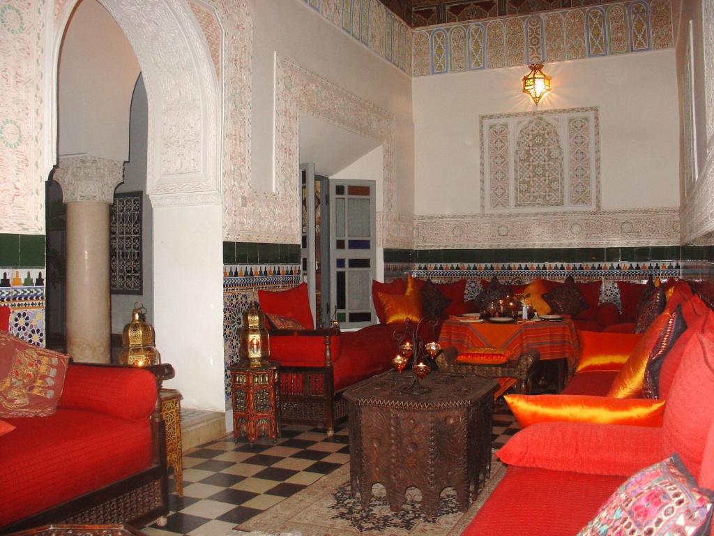 Posezení v ubytování Riad Sahara Nour