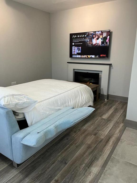 Postel nebo postele na pokoji v ubytování Horseleap BNB