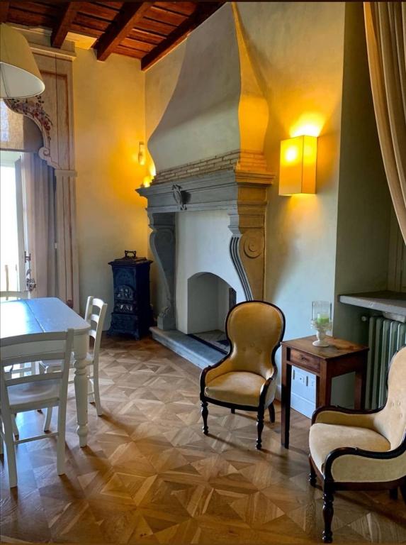 Area soggiorno di B&B Dimora Delle Donnole Bergamo Alta