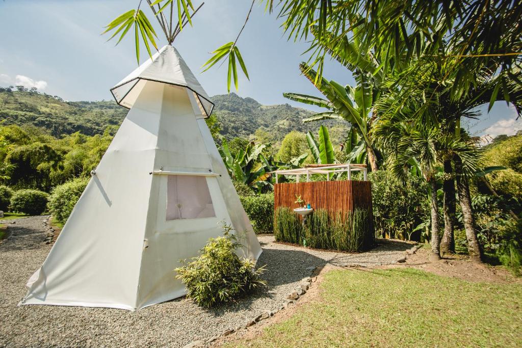 Zahrada ubytování Cerro Tusa Glamping