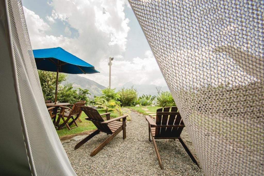 Zahrada ubytování Cerro Tusa Glamping