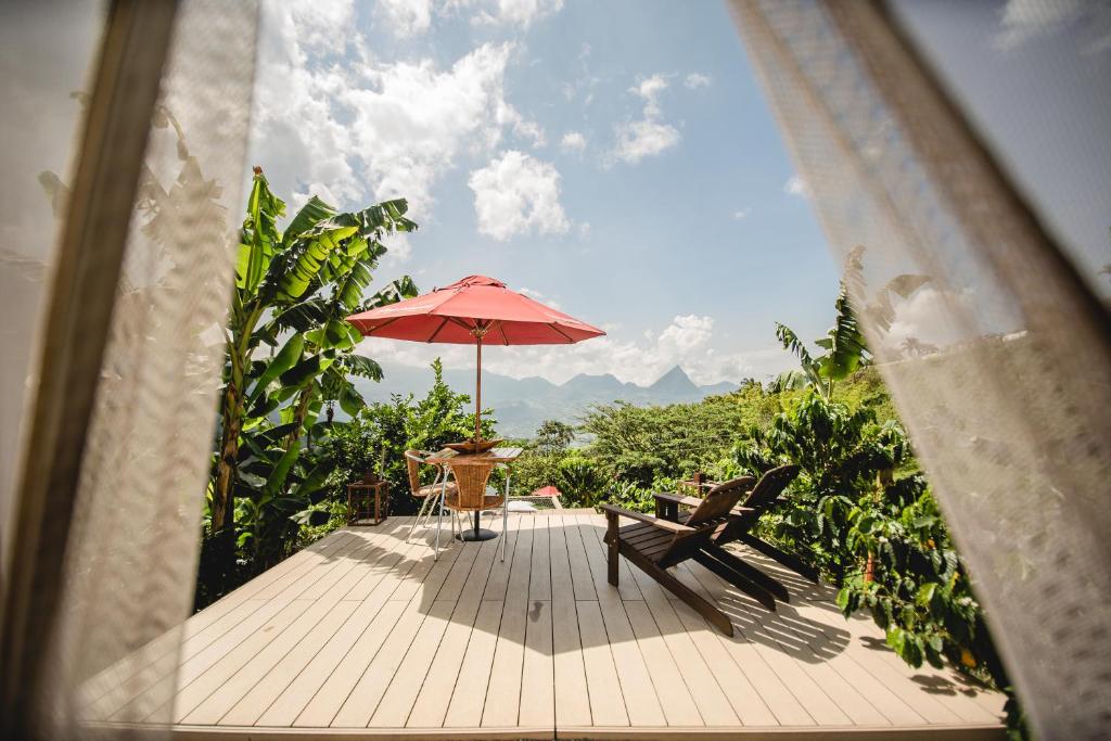 Zahrada ubytování Cerro Tusa Glamping