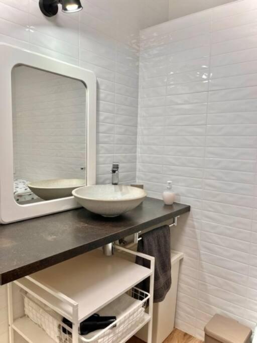 Kuchyň nebo kuchyňský kout v ubytování Acogedor estudio 650 m de playa