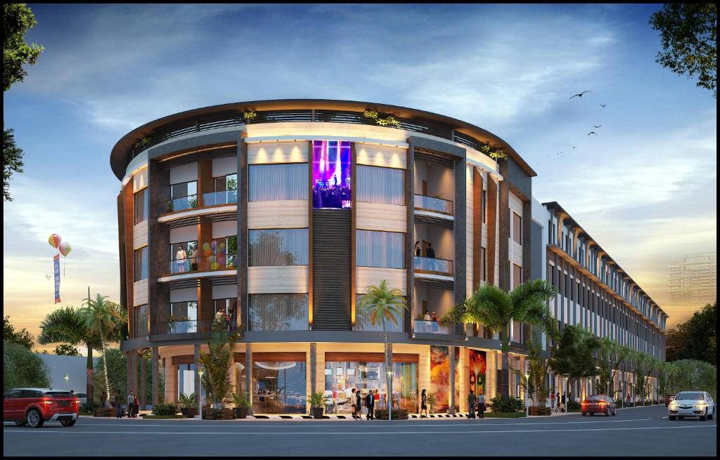 a rendering of a building on a city street at Regenta Place Mohali in Mohali