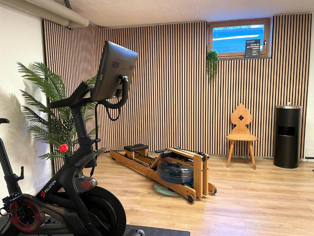 Fitness centrum a/nebo fitness zařízení v ubytování Landhaus Obermaiselstein "THE VIEW"
