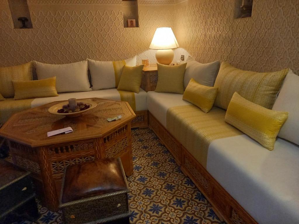 Posezení v ubytování Riad Zayane Atlas