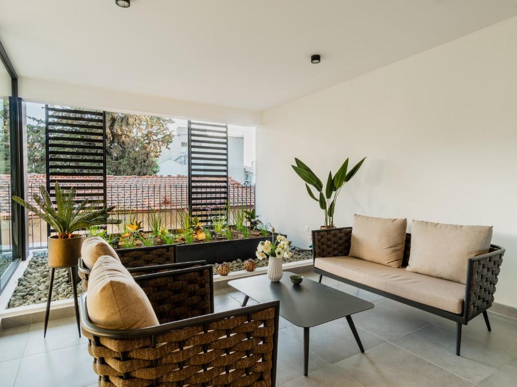 Posezení v ubytování Armonta Residences by BeCyprus