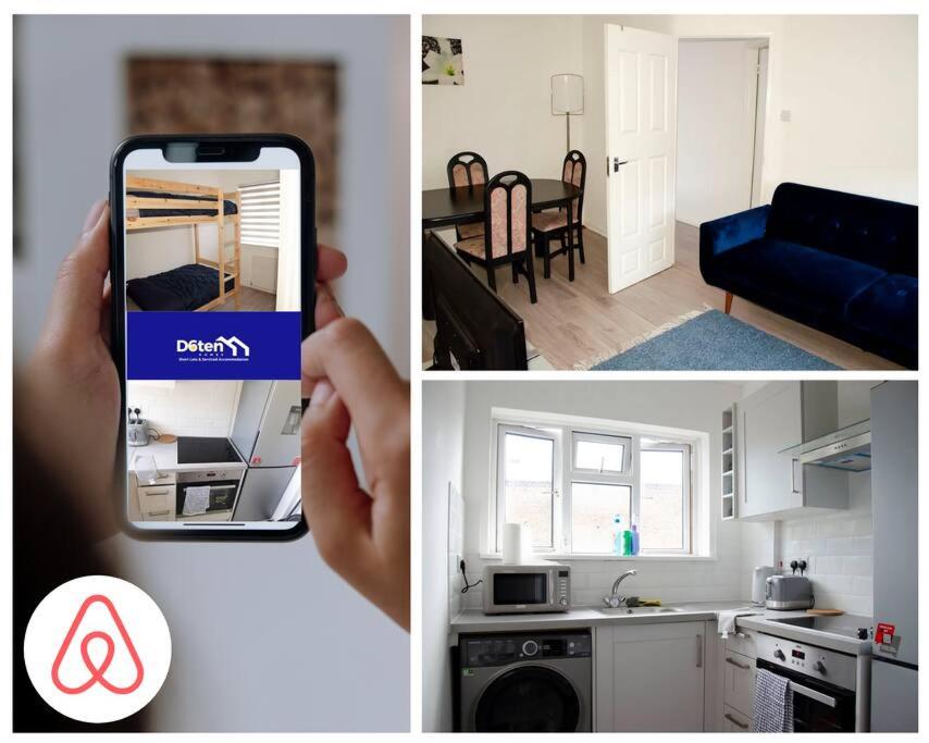 a person taking a picture of a kitchen and a living room at Sleeps 7x Weekly, Monthly Discounts x Free Parking in Forest Hill