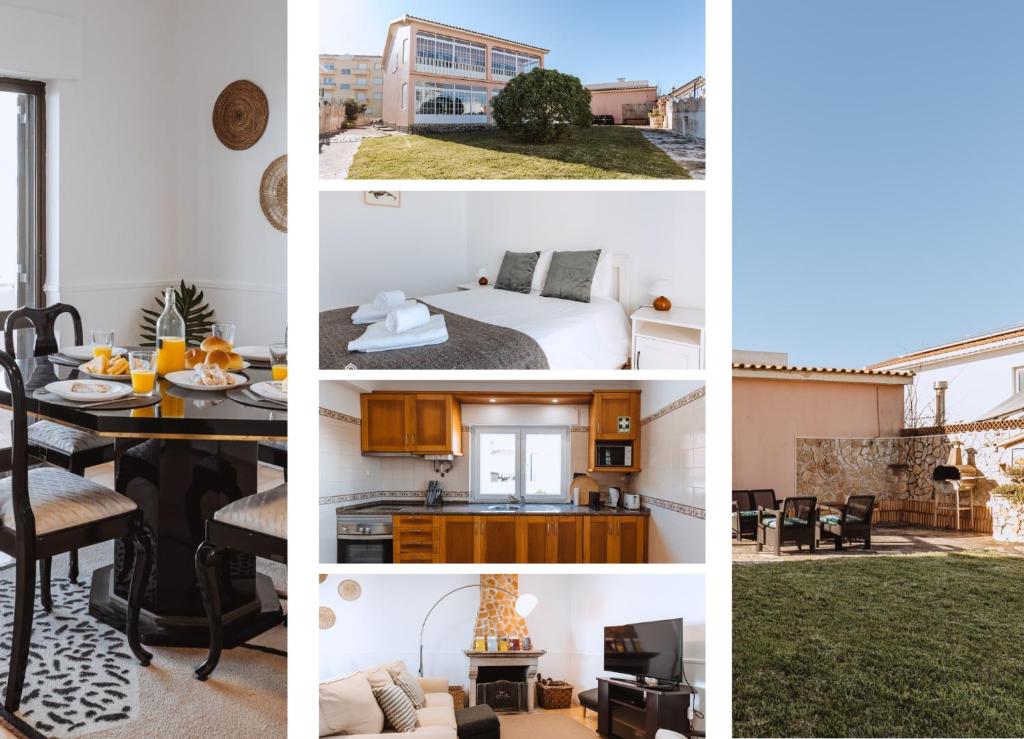 a collage of four pictures of a house at Puerto Raval - 5 Bedrooms - BBQ & Garden in Santa Cruz