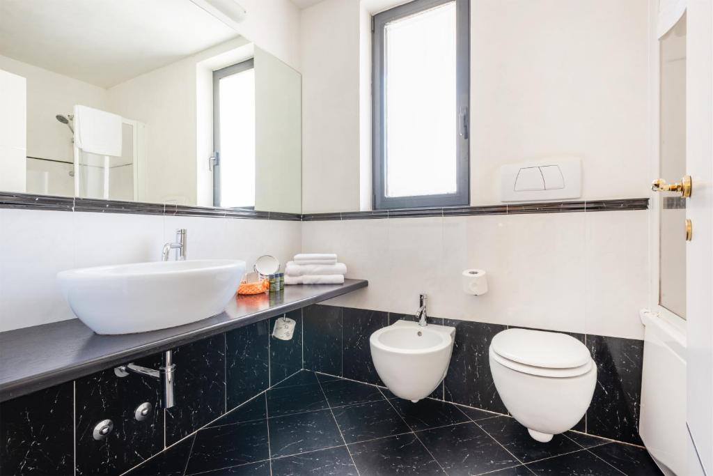 Koupelna v ubytování Hotel Gabry