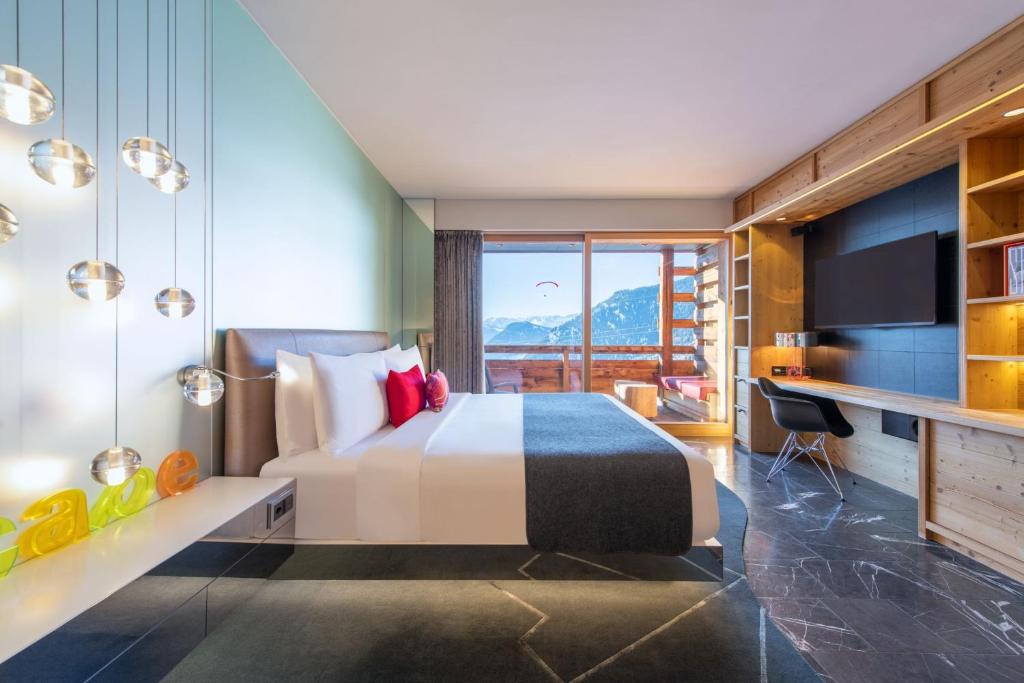 Postel nebo postele na pokoji v ubytování W Verbier