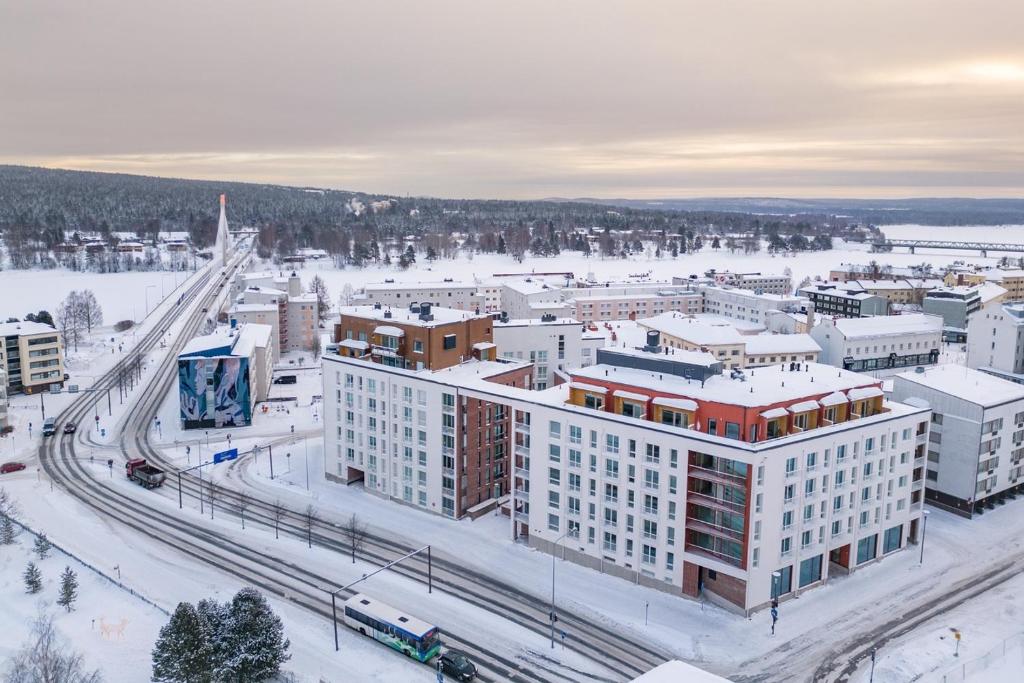 Letecký snímek ubytování Winter Arctic apartment