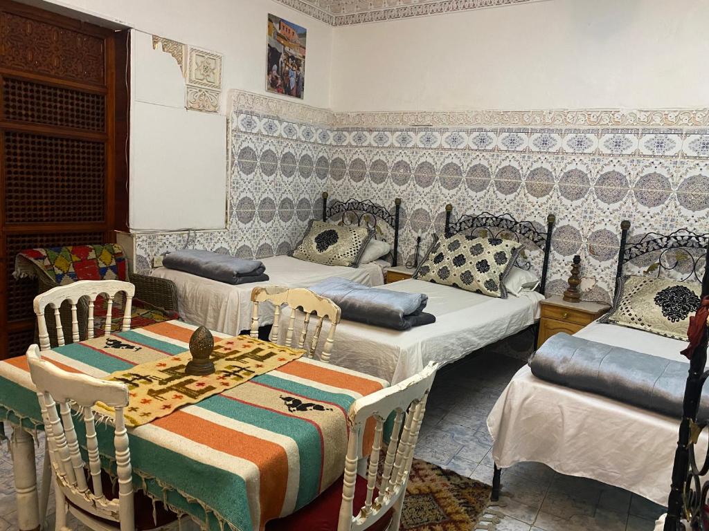 Posezení v ubytování Fes Hostel Home