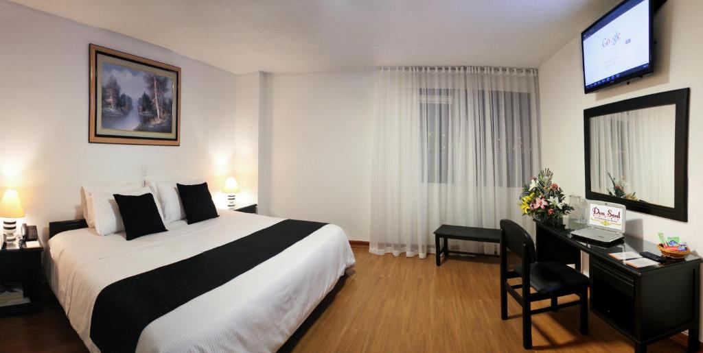 Postel nebo postele na pokoji v ubytování Hotel Don Saul